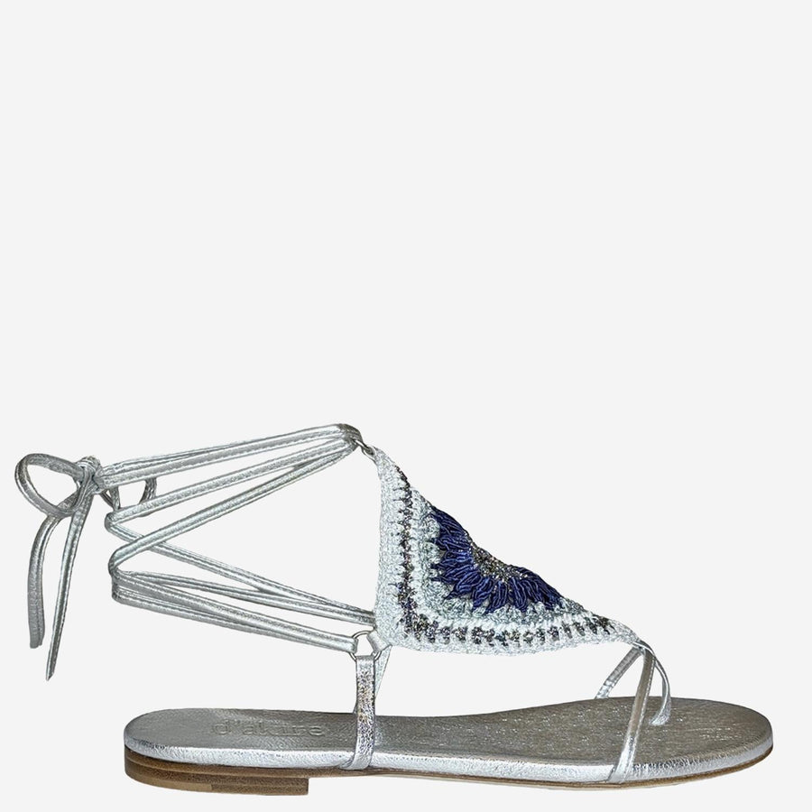 Sandals The Mono Bleu Marine Navy Fabric
