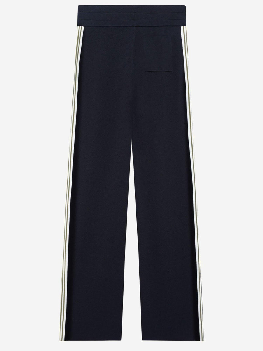 Viscose Knit Jogging Pants Navy Blue Trousers