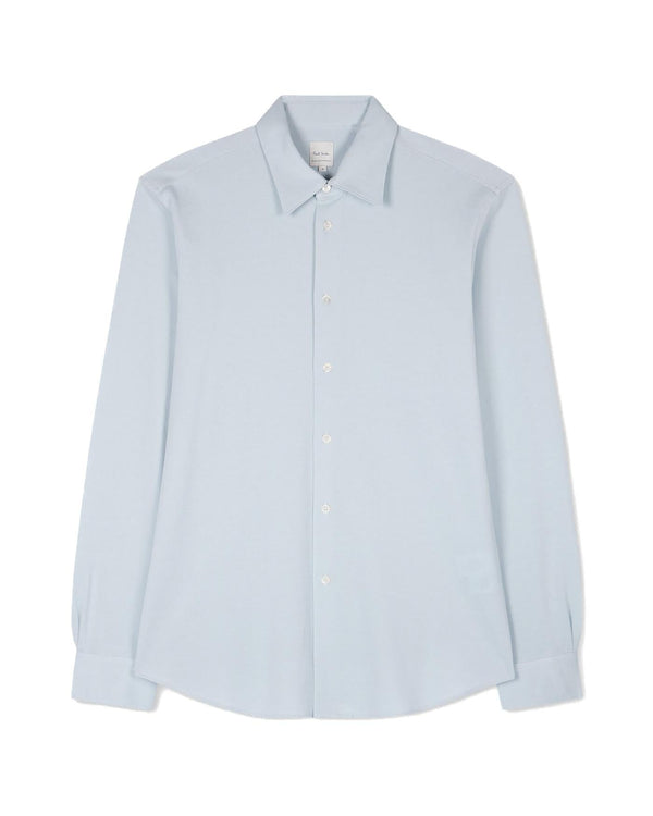 Cotton Pique Shirt - Light Blue