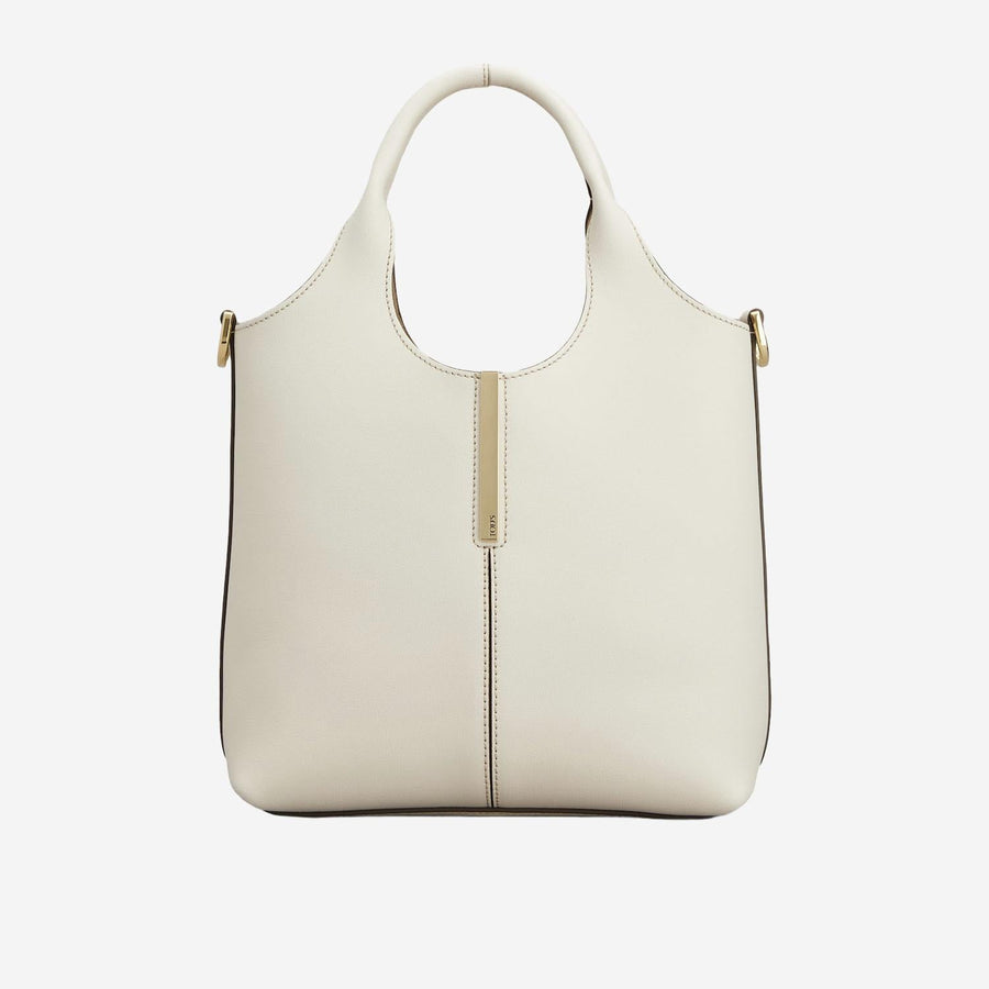 Mini Leather Shopping Bag White Calfskin Shoulder