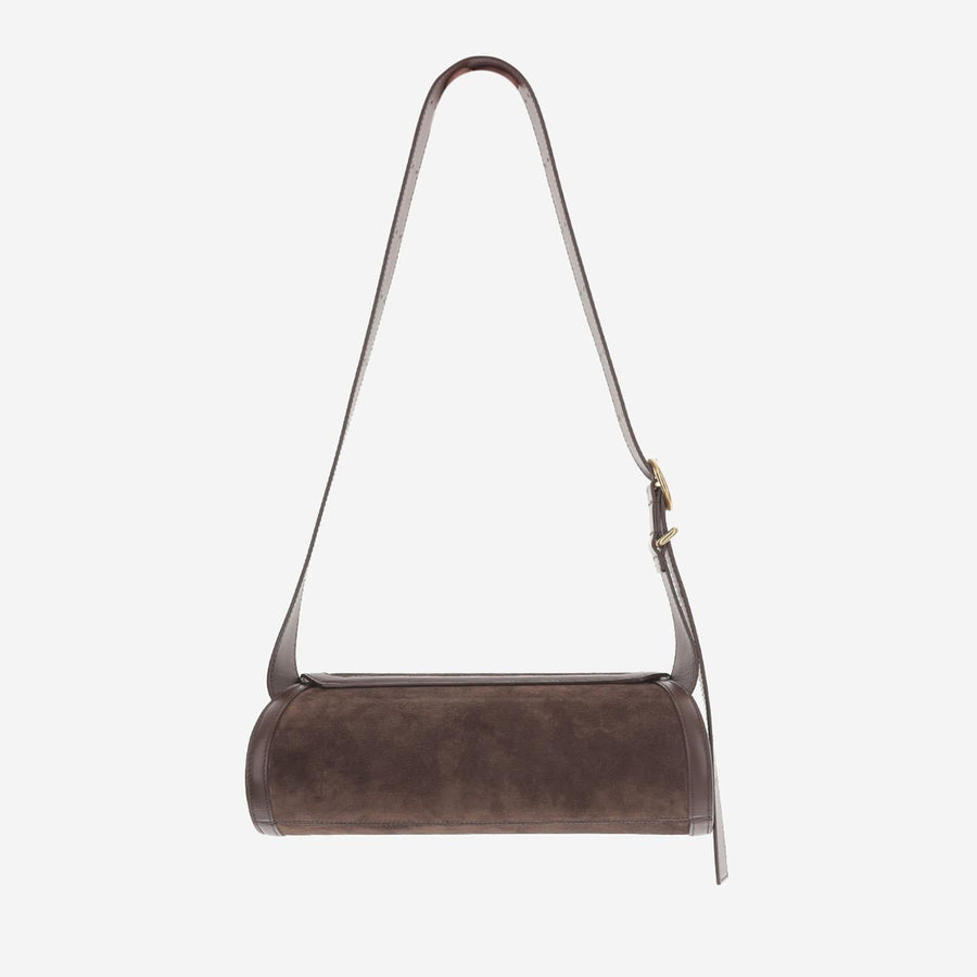 Shoulder Bag Cannolo Piccola Chocolate Plum
