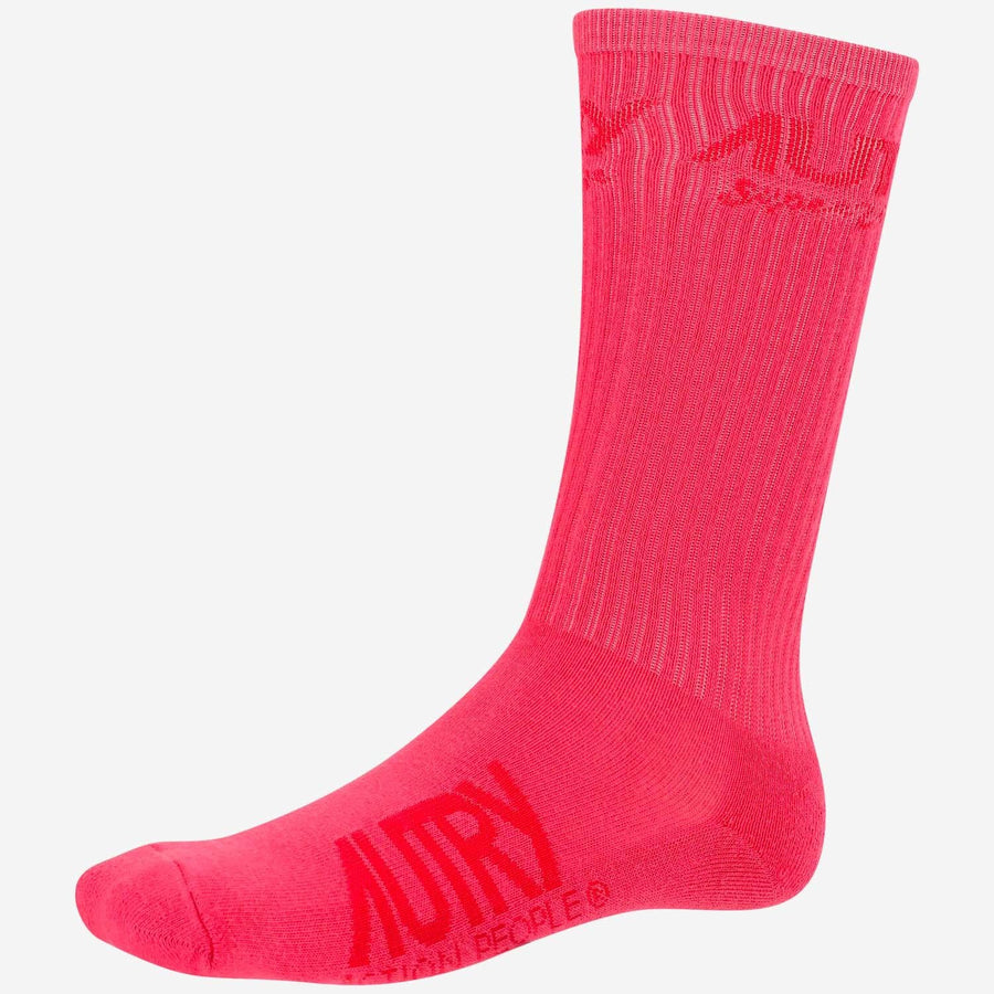 Socks Stretch Cotton Logo Pink