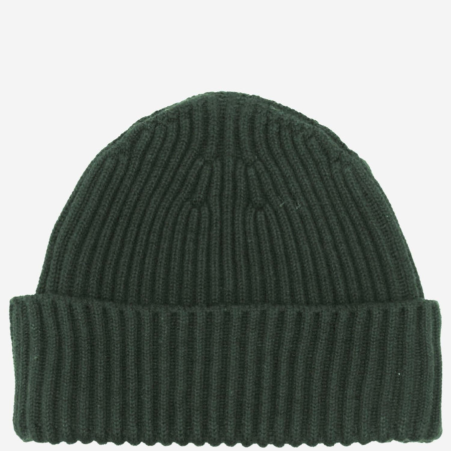 Kids Logo Wool Beanie Green Virgin Hat