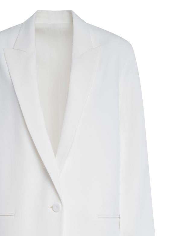 Suit Viscose-Blend White Dress