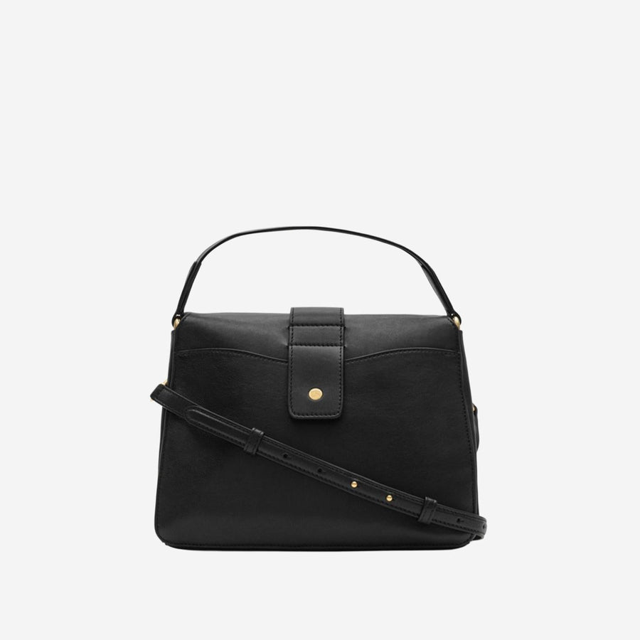 Leather Shoulder Bag Small Rider Black