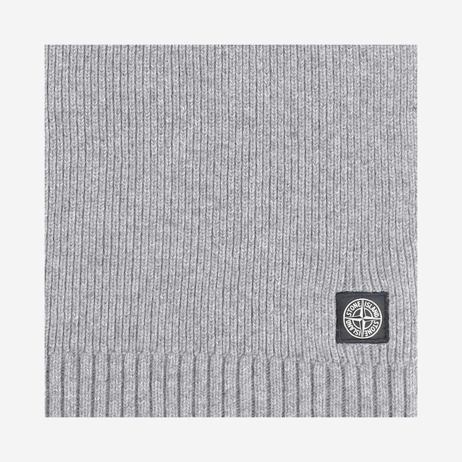 Wool Blend Scarf With Logo Gray