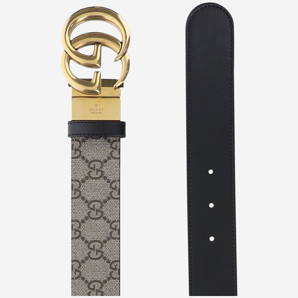 Belt Gg Marmont Black Leather Polyurethane