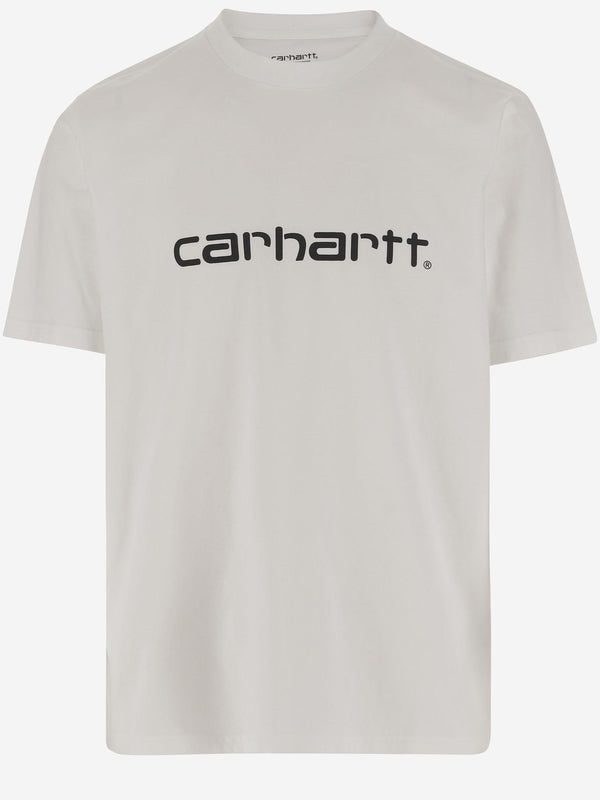 T-Shirt With Script Logo White Cotton Single Jersey T-shirts