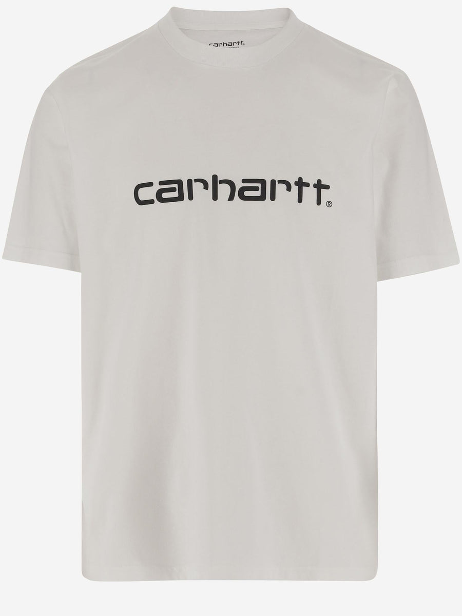 T-Shirt With Script Logo White Cotton Single Jersey T-shirts