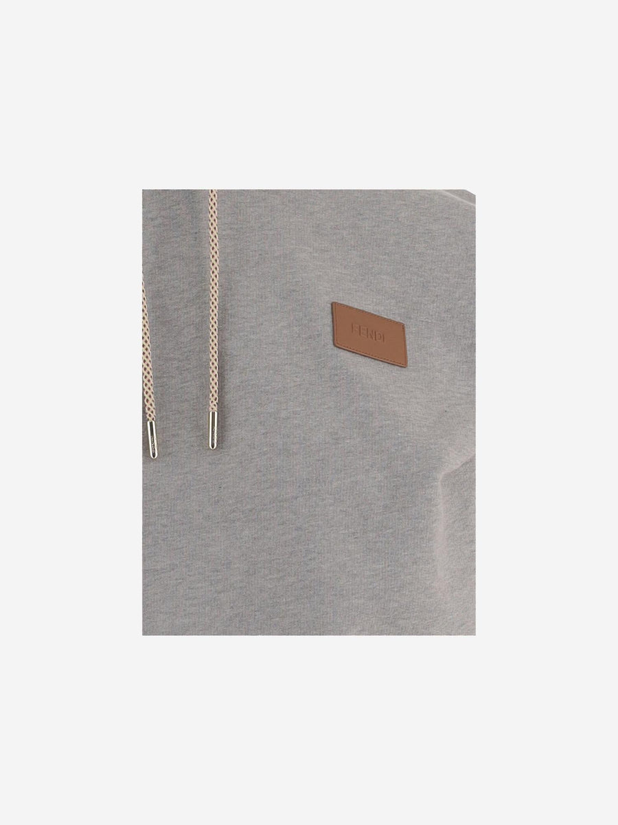 Cotton Hooded Sweatshirt Grey