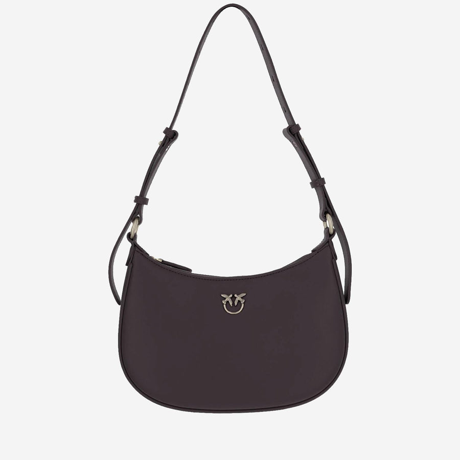 Shoulder Bag Simply Love Half-Moon Bordeaux Leather