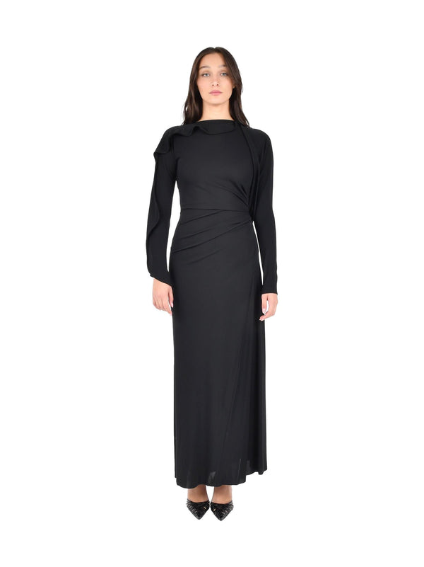 Long Viscose Dress Black