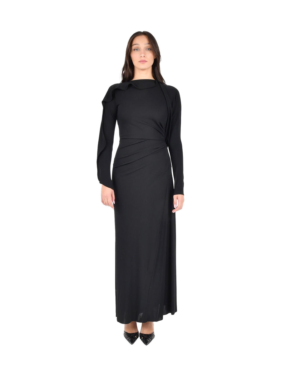 Long Viscose Dress Black