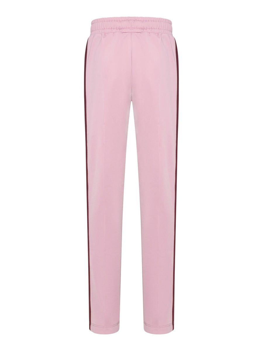 Kids Trousers With Sporty Design Pink Recycled Polyester