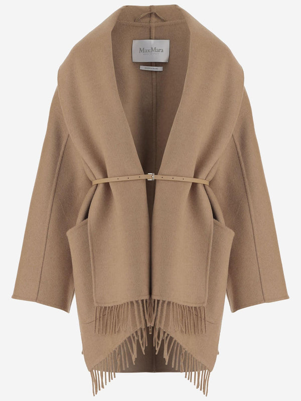 Pure Camel Coat With Fringes