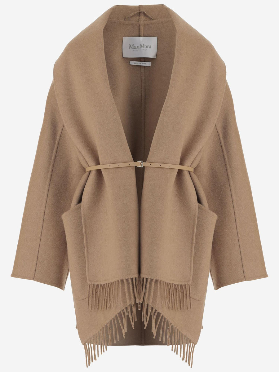 Pure Camel Coat With Fringes