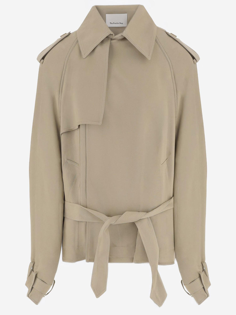 Trench Coat Viscose Beige