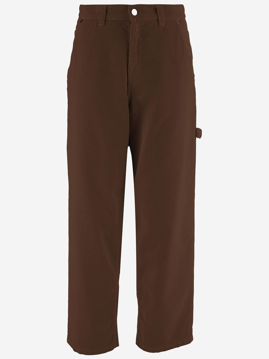 Pants Ribbed Cotton Velvet Brown Trousers