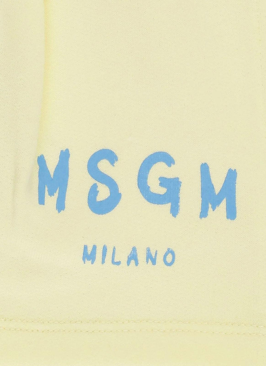 Shorts Cotton Logo Yellow