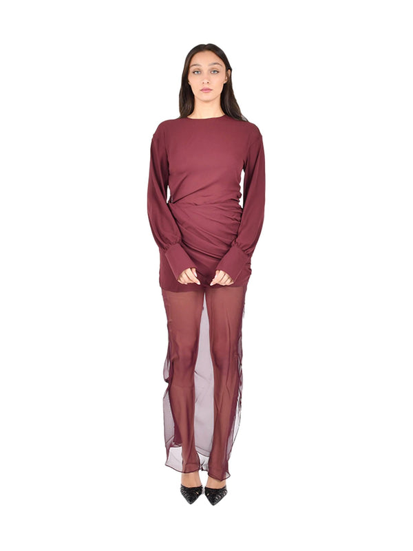 Dress Davina Burgundy Acetate