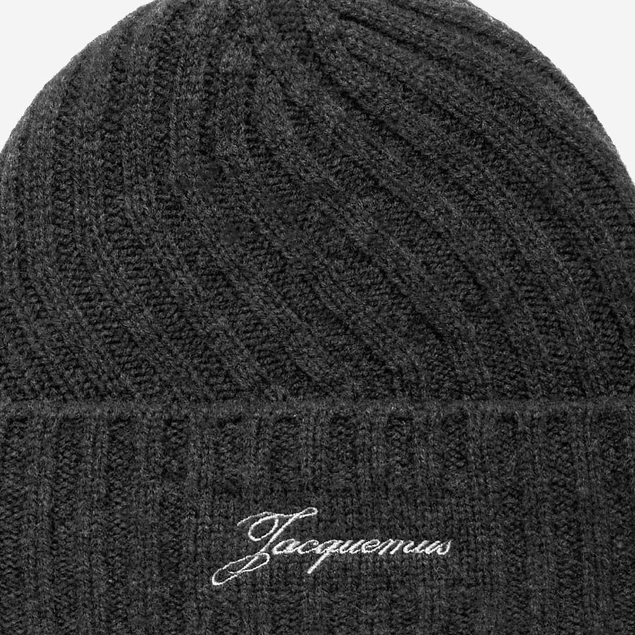 Tourni Twisted Cashmere Beanie Dark Gray Hat