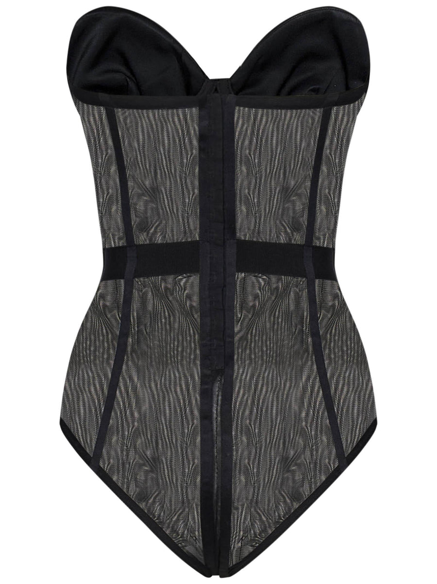 Bodysuit Black Polyamide Tops