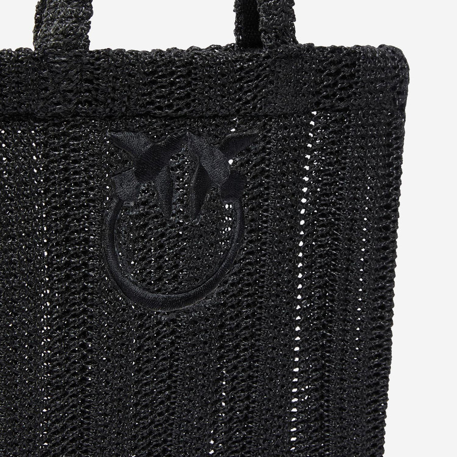 Raffia Shopping Bag Easy Black Polypropylene Tote