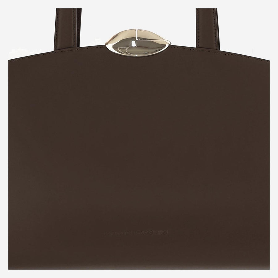 Serena Leather Shoulder Bag Brown