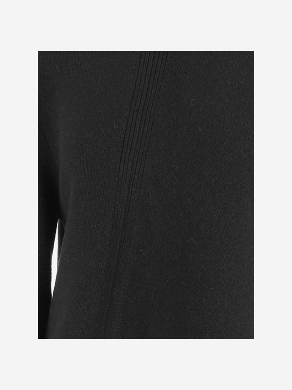 Asymmetrical Wool-Blend Sweater Black