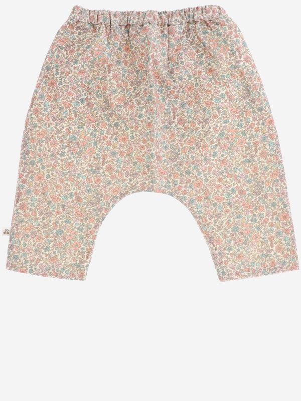 Cotton Pants Floral Pink Trousers