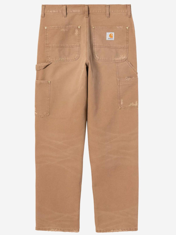Cotton Trousers With Double Knee Light Brown