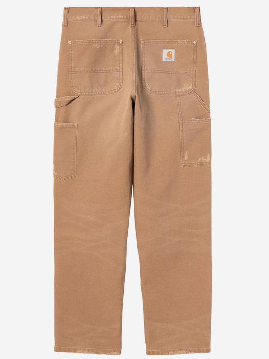 Cotton Trousers With Double Knee Light Brown