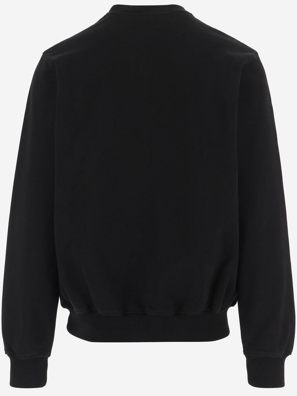 Sweatshirt With Embroidery, Cotton Black Organic Sweatshirts