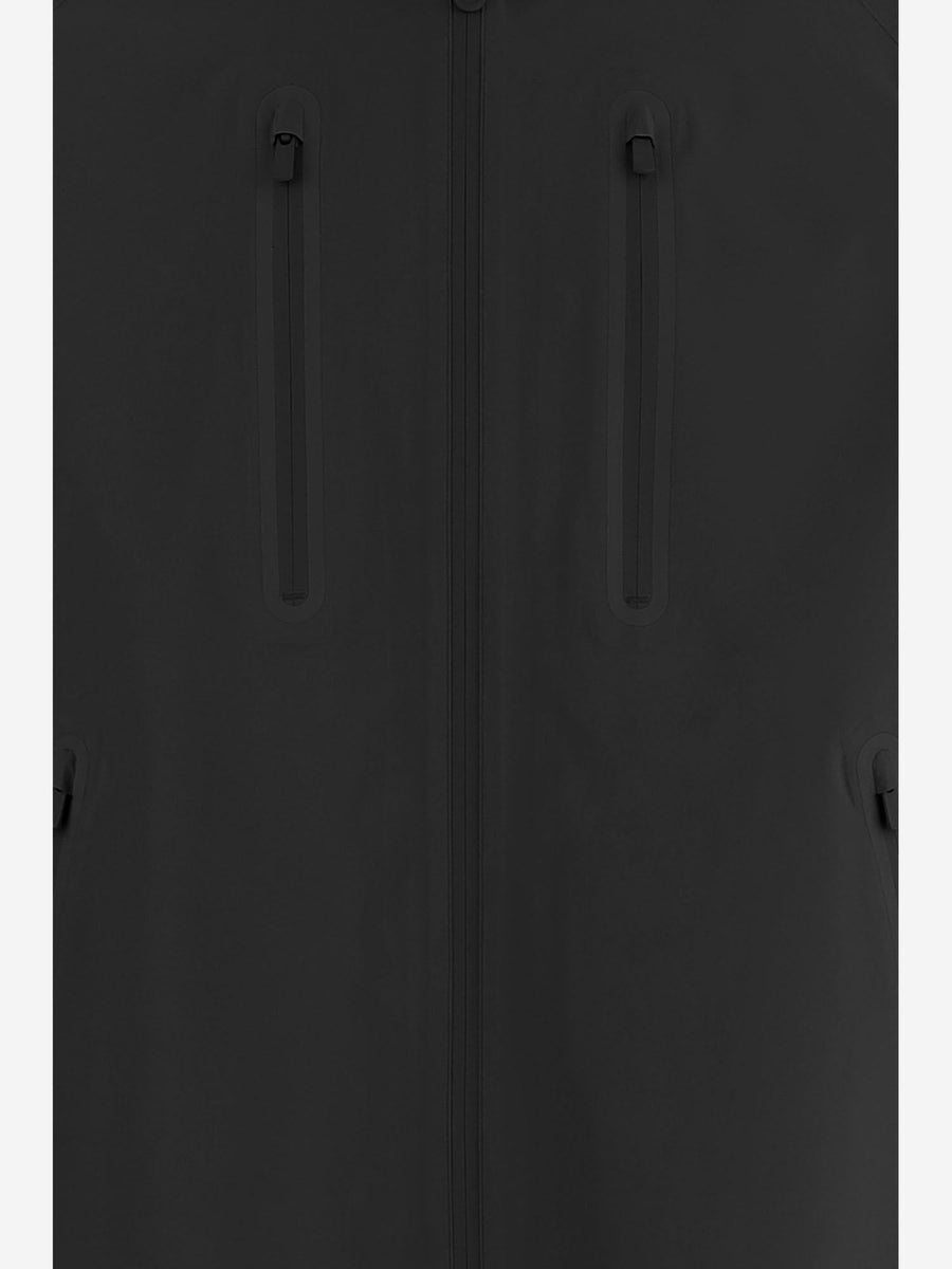 Jacket Hooded Nylon Black Polyester
