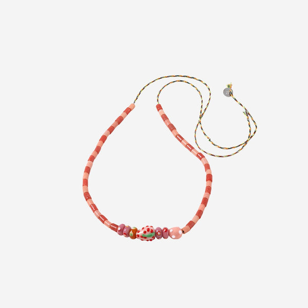 Necklace Multicolour Glass Beads