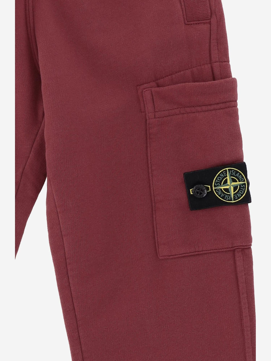 Cotton Trousers With Logo Red