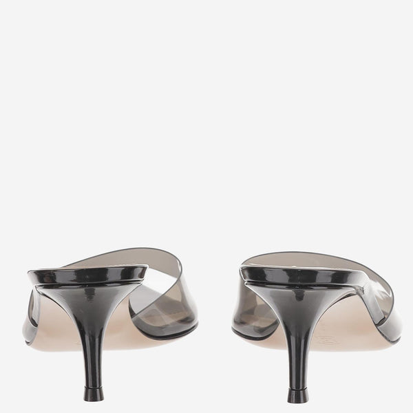 Sandals Elle Black Nylon And Leather
