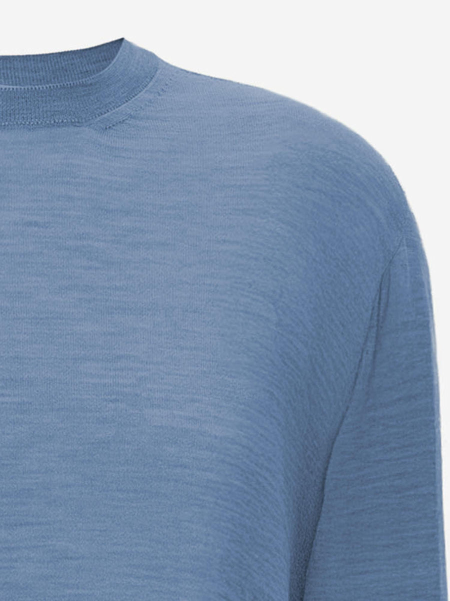 Wool And Cashmere Blend Sweater Light Blue
