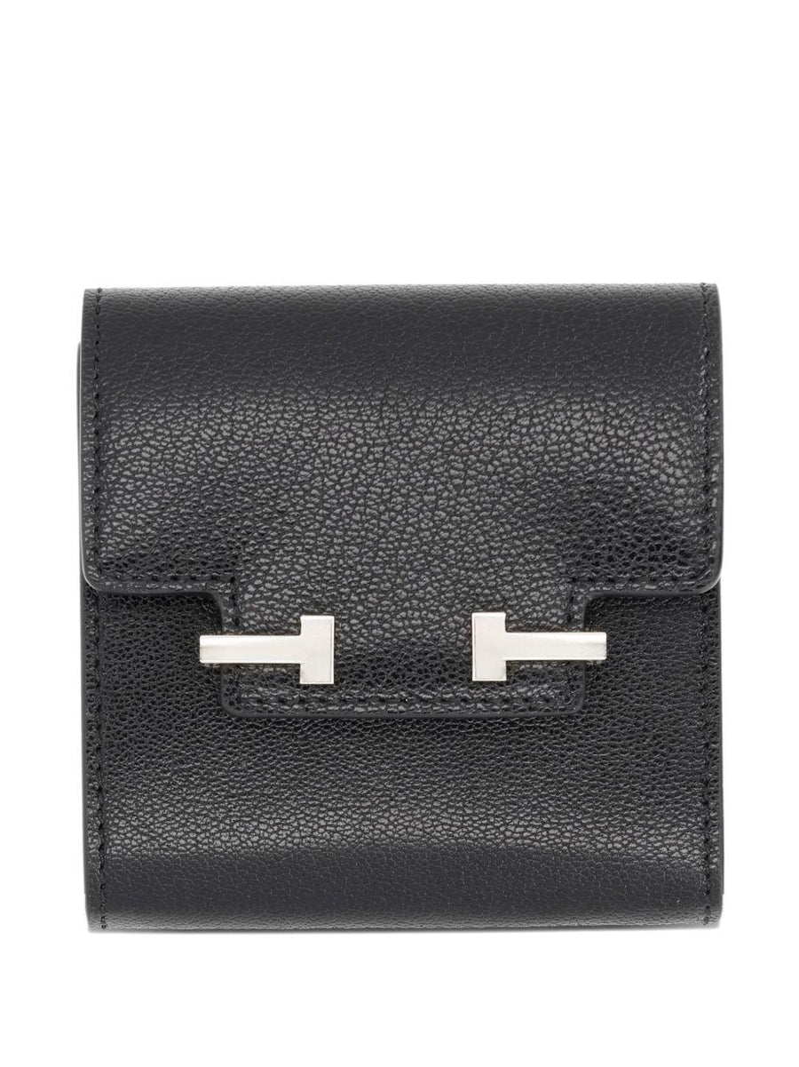 Cardholder Aube E-W Black Calfskin Wallets & Purses