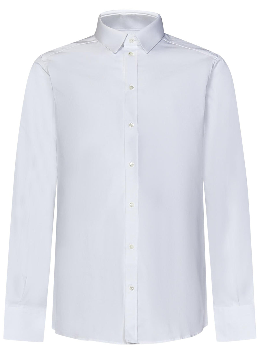 Shirt White Cotton Blend