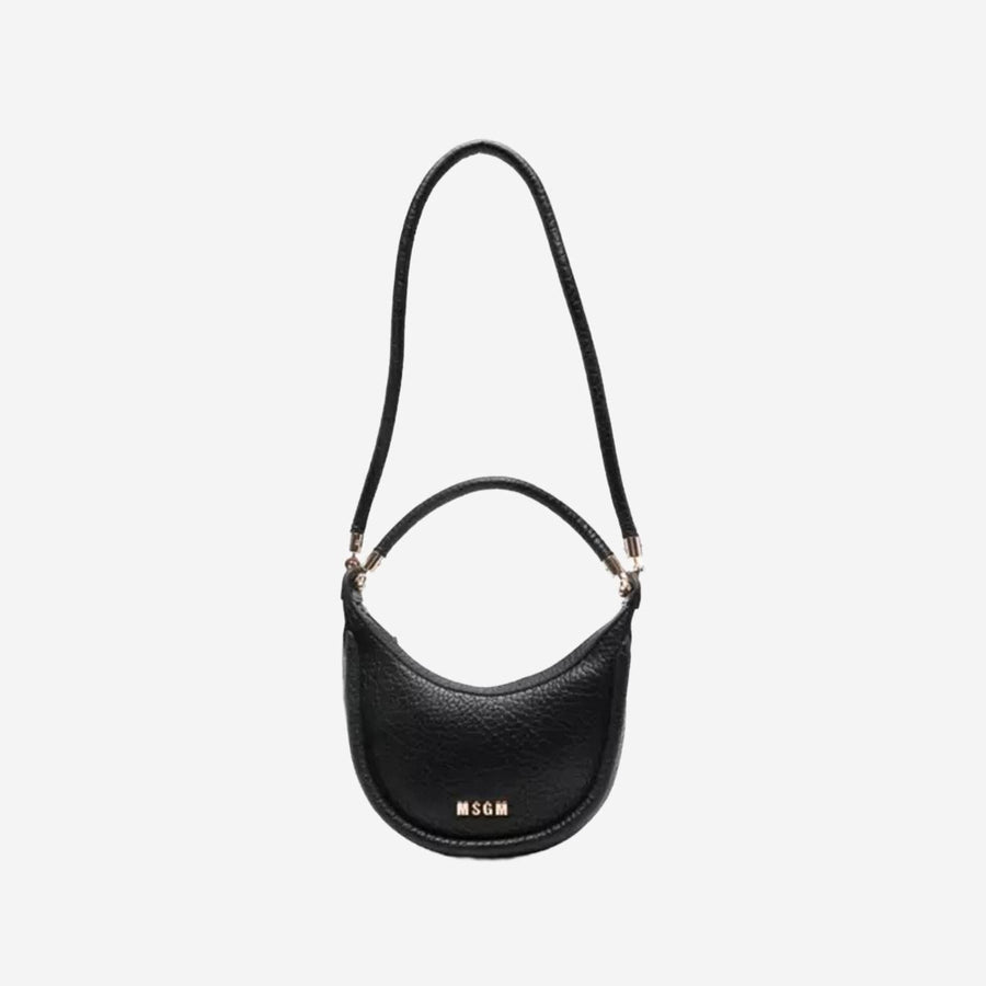 Shoulder Bag Black Synthetic Leather
