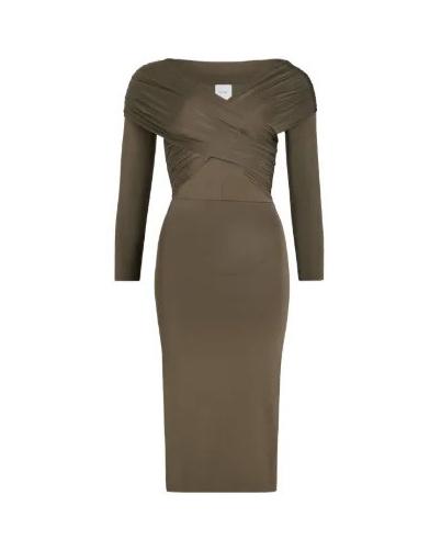 Draped Dress - Mocha Brown