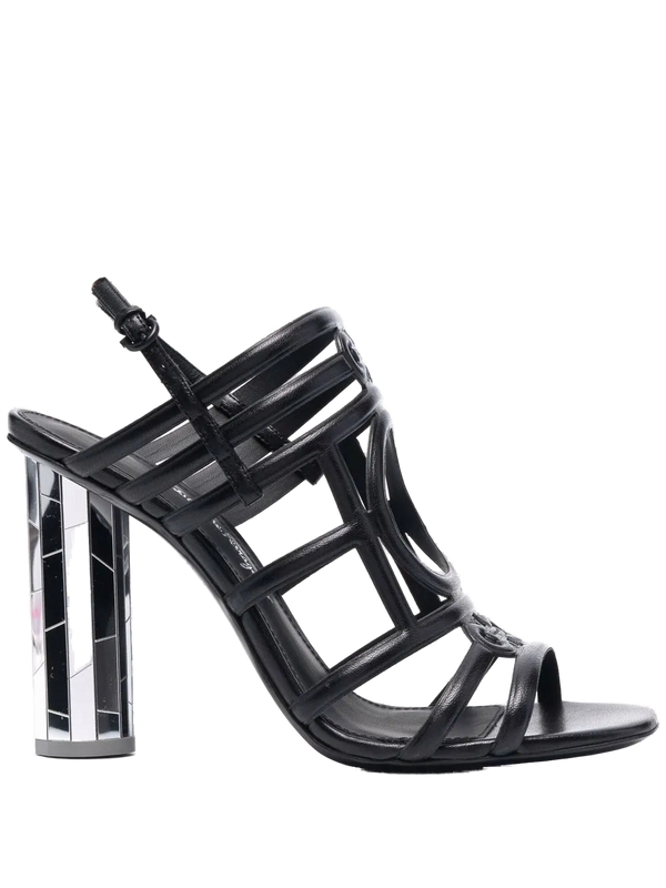 Ferragamo Leather sandal in black