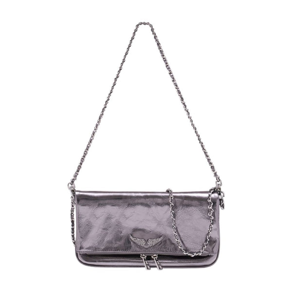 Rock Vintage Crossbody - Zadig & Voltaire Leather Silver Calfskin Bags / Crossbodies