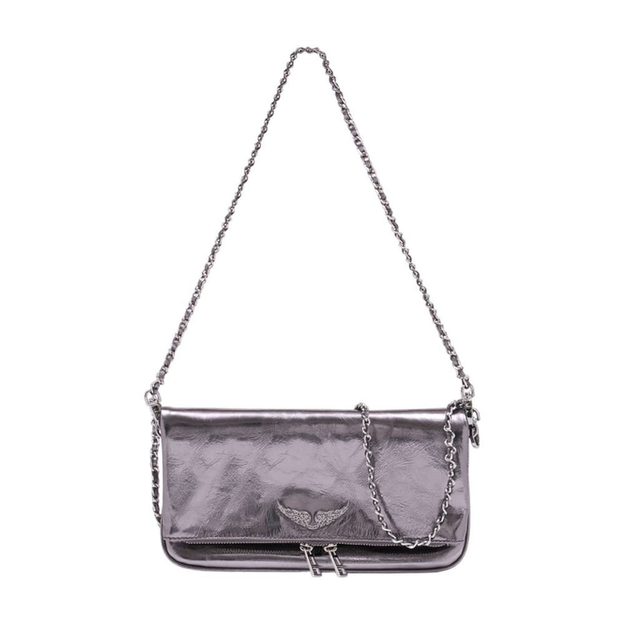 Rock Vintage Crossbody - Zadig & Voltaire Leather Silver Calfskin Bags / Crossbodies