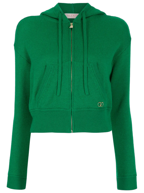 Valentino Cashmere hoodie in green