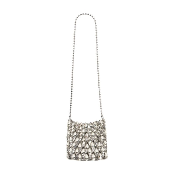 Self-Portrait Synthetic crossbody bag in silver
