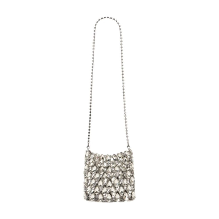 Self-Portrait Synthetic crossbody bag in silver