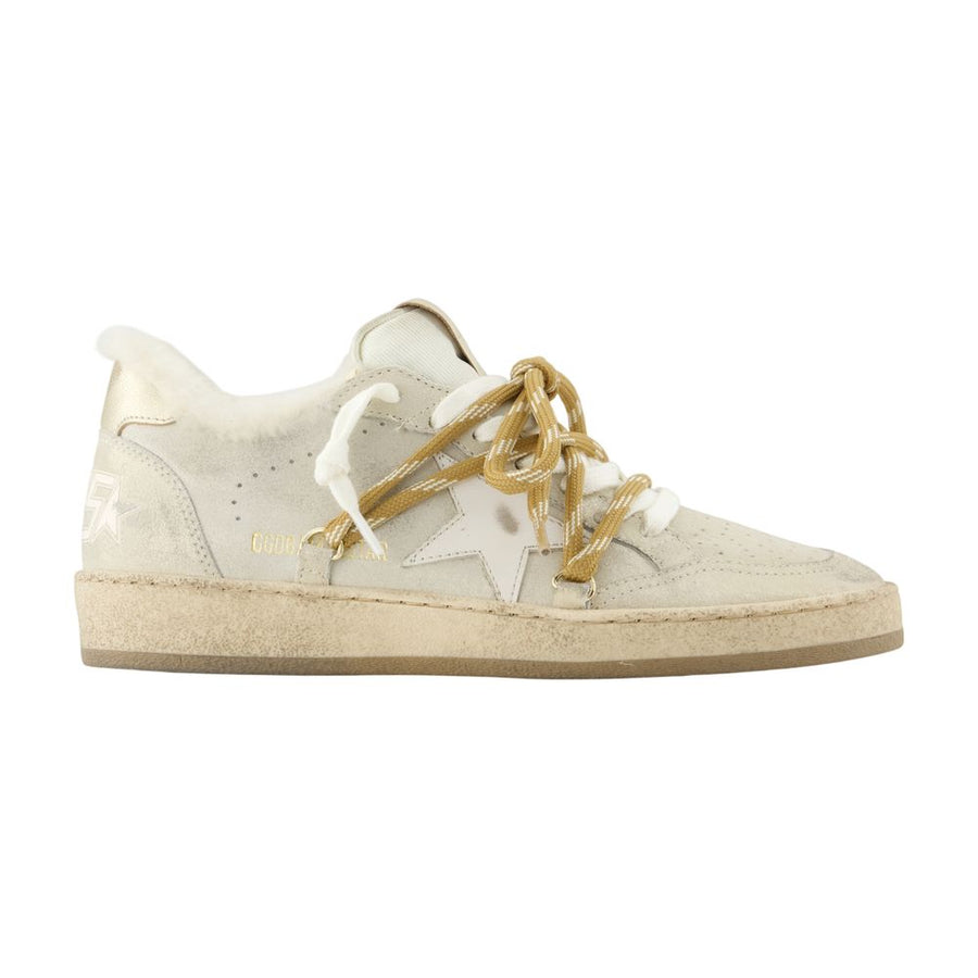 Golden Goose Deluxe Brand cowhide sneaker in beige