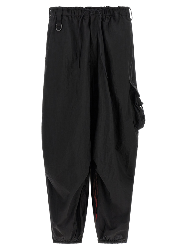 Y-3 100% Polyamide cargo pants in black